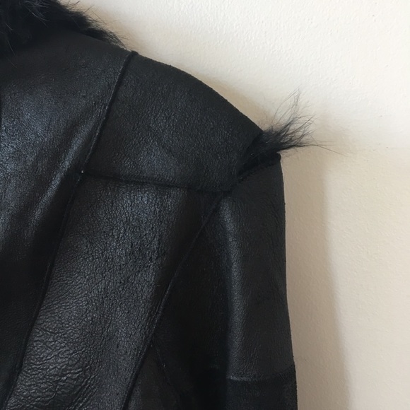 Guess Distressed Patch Leather/Rabbit Fur Women’s - Picture 8 of 8